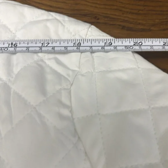 White Quilted Jacket with Buttons by Classic Editions - Picture 12 of 12